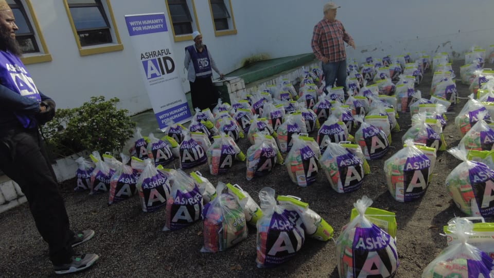 Food hampers prepared for Cape Town flood relief distribution